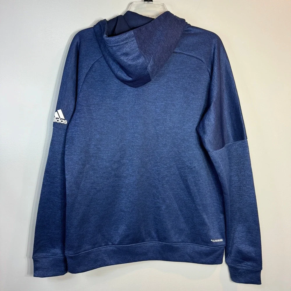 Adidas Baseball Hoodie Sweatshirt Men's Medium Blue ClimaWarm Athletic‎ Pullover